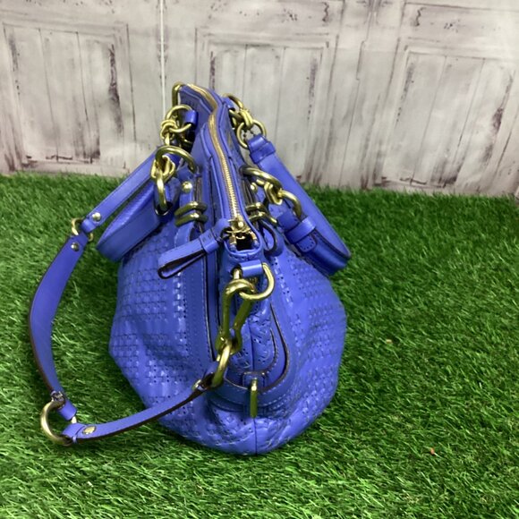 Coach Madison Crisscross Leather Sophia Satchel Shoulder Bag - Picture 6 of 14